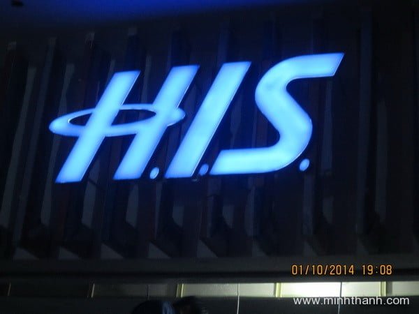 HIS LED light dimensional letters signboard