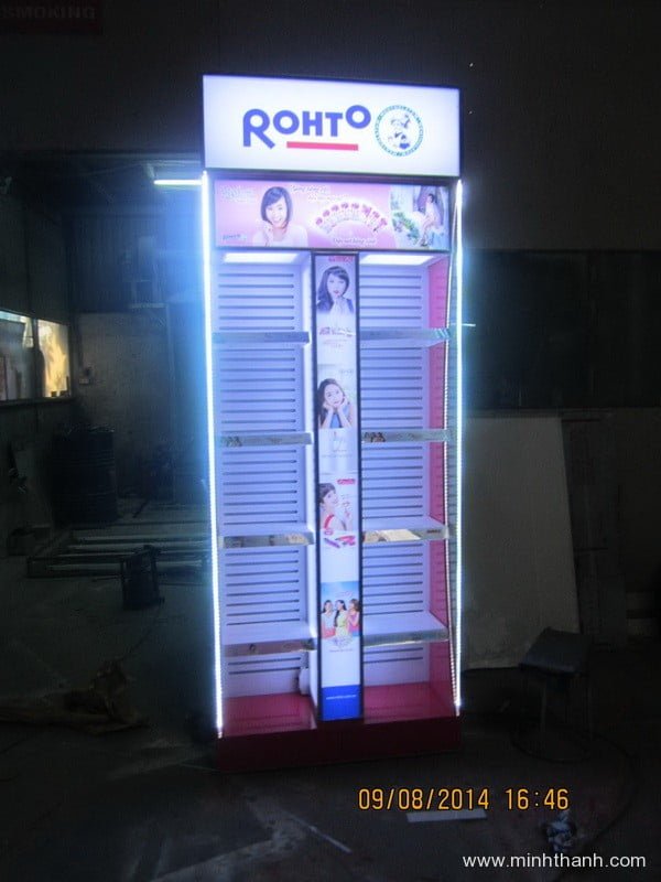 Sản xuất đầu kệ siêu thị Rohto – Guardian
