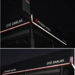 mitsubishi showroom signages at night