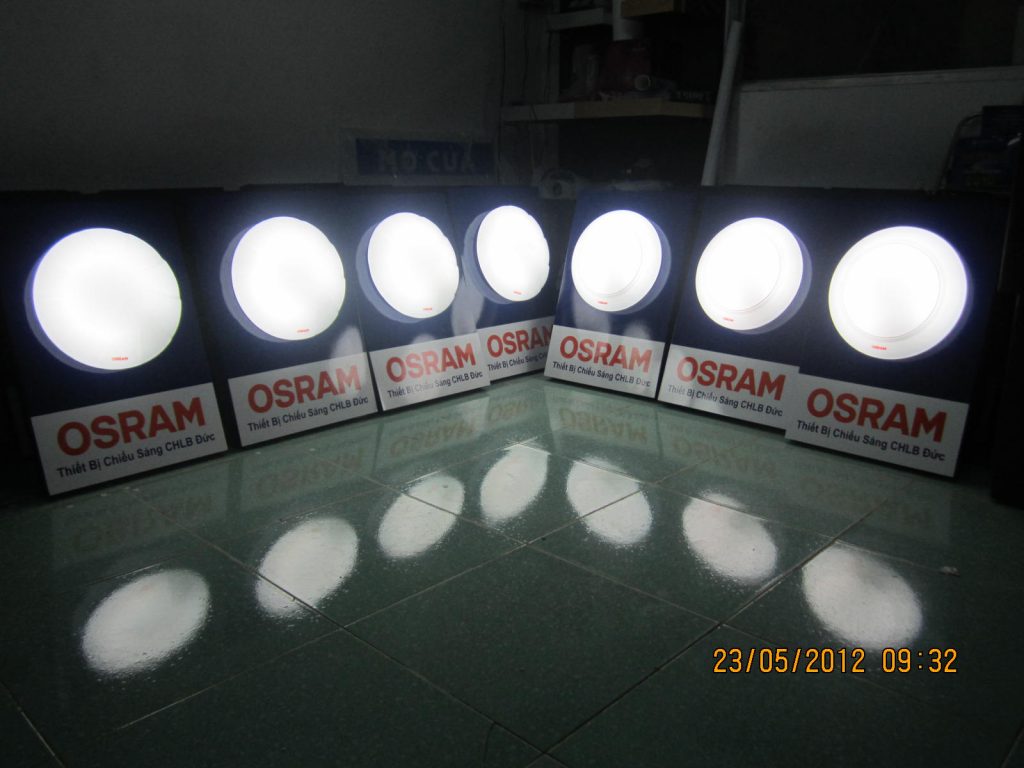 Sản xuất mẫu POSM đèn trần Osram