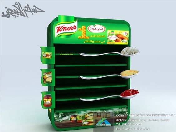 Mẫu kệ trưng bày sản phẩm Knorr
