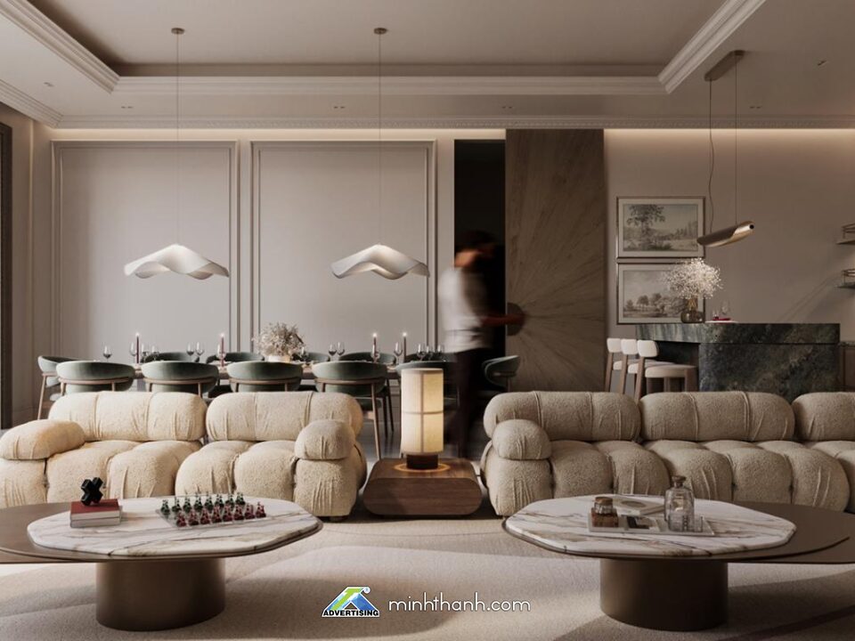 living room interior design visualization corona archviz CGI 3ds max modern corona render architecture