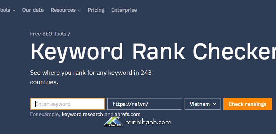 Keyword rank checker