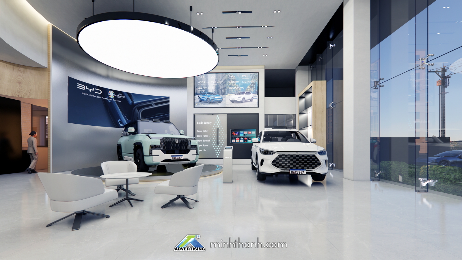 thiết kế 3D showroom BYD Bà rịa Vũng Tàu 06