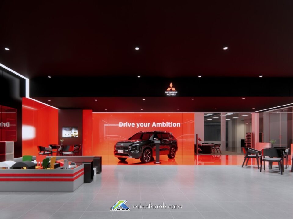 thiết kế showroom Mitsubishi 1S