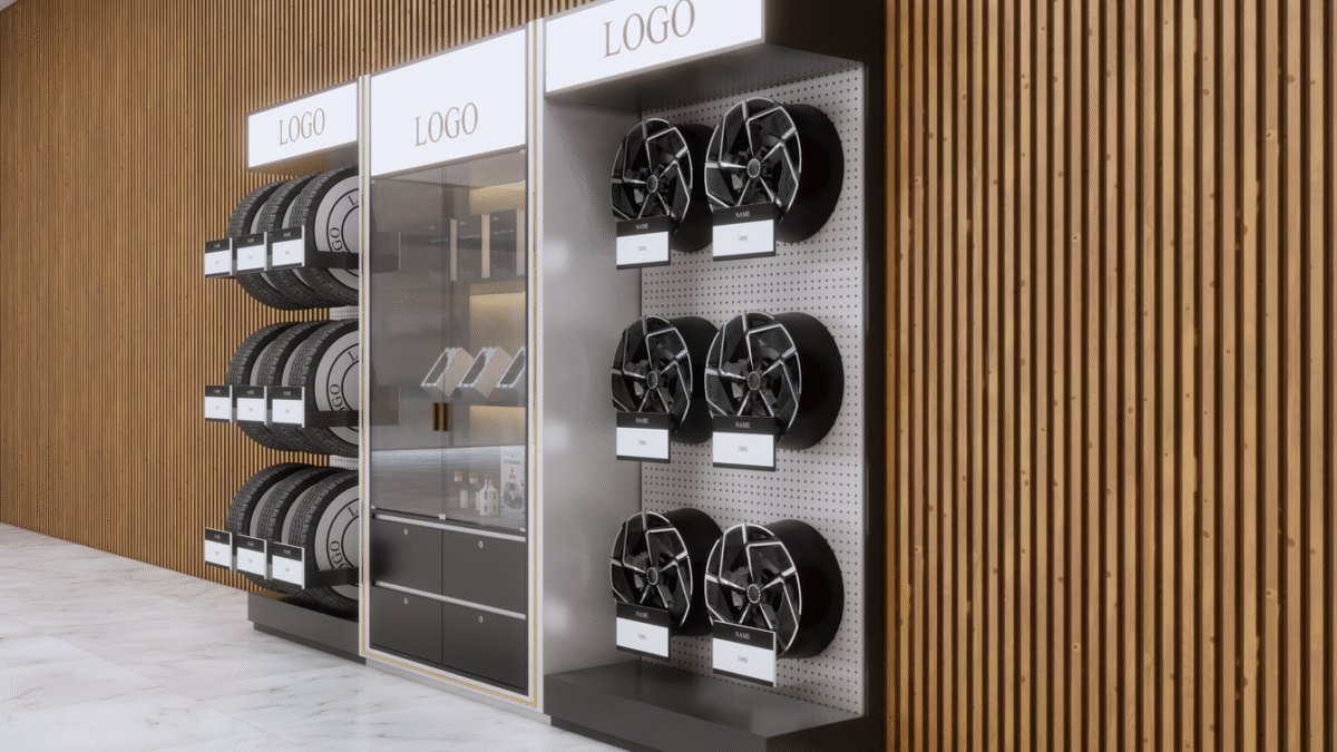 Mẫu kệ trưng bày phụ tùng ô tô KPT001 05