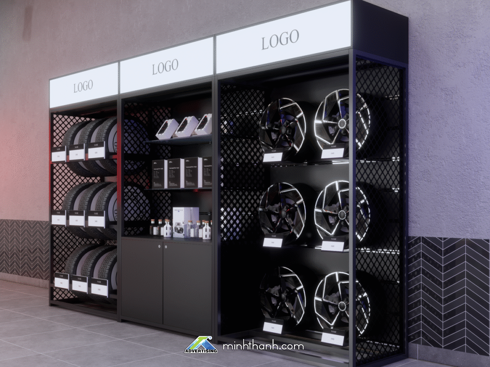Mẫu kệ trưng bày phụ tùng ô tô KPT003 02