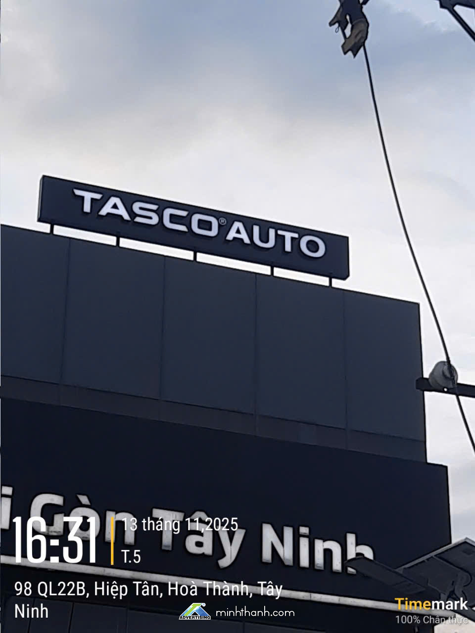 Thi công Bảng hiệu chữ nổi đèn led TASCO AUTO toàn quốc 03