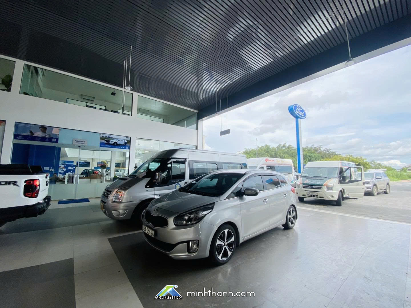 Thi công biển hiệu/ ngoại thất Showroom Ô tô Sài Gòn Ford 2S Vĩnh Long 07