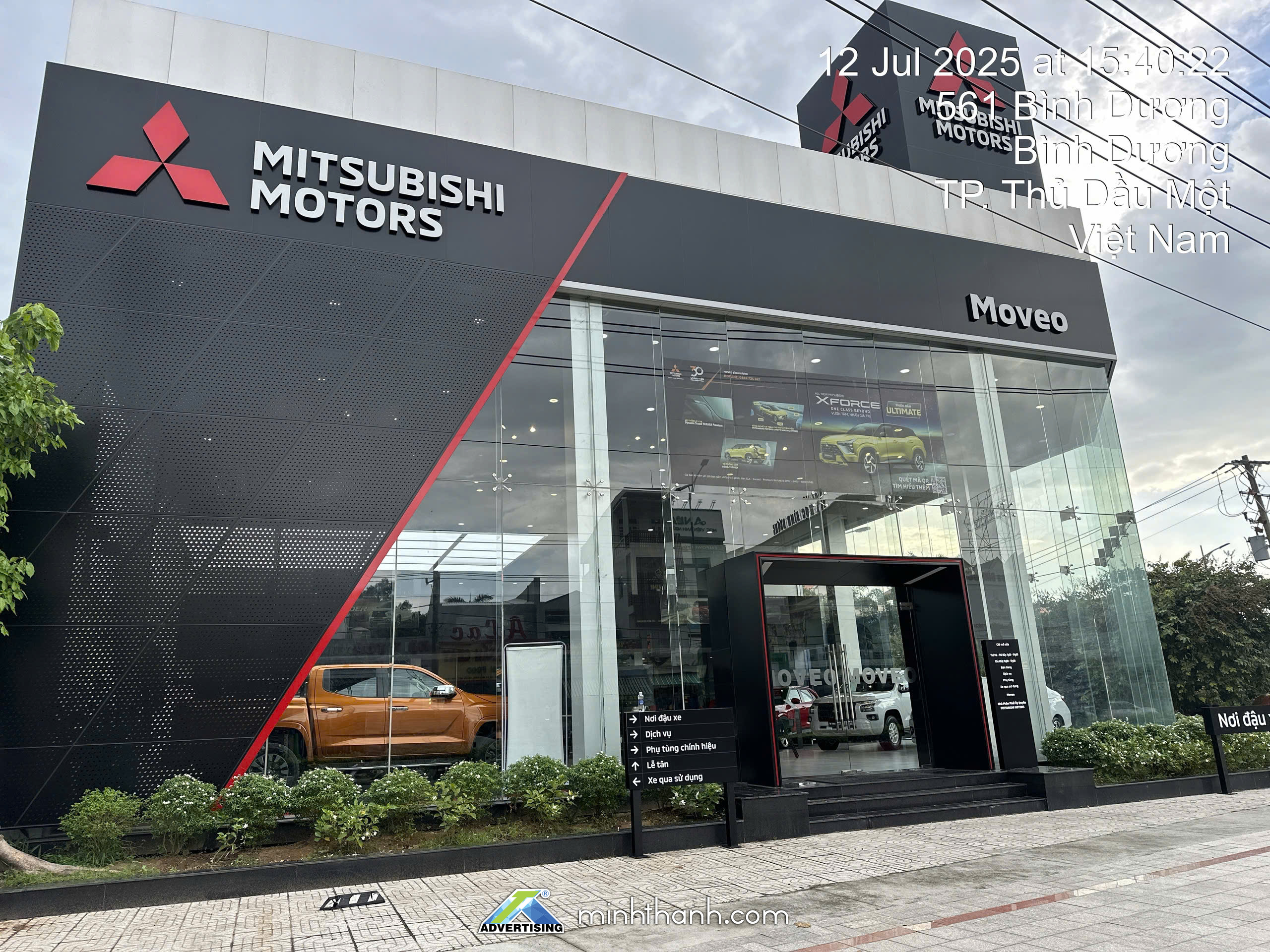 Thi công showroom Mitsubishi Moveo Bình Dương 02