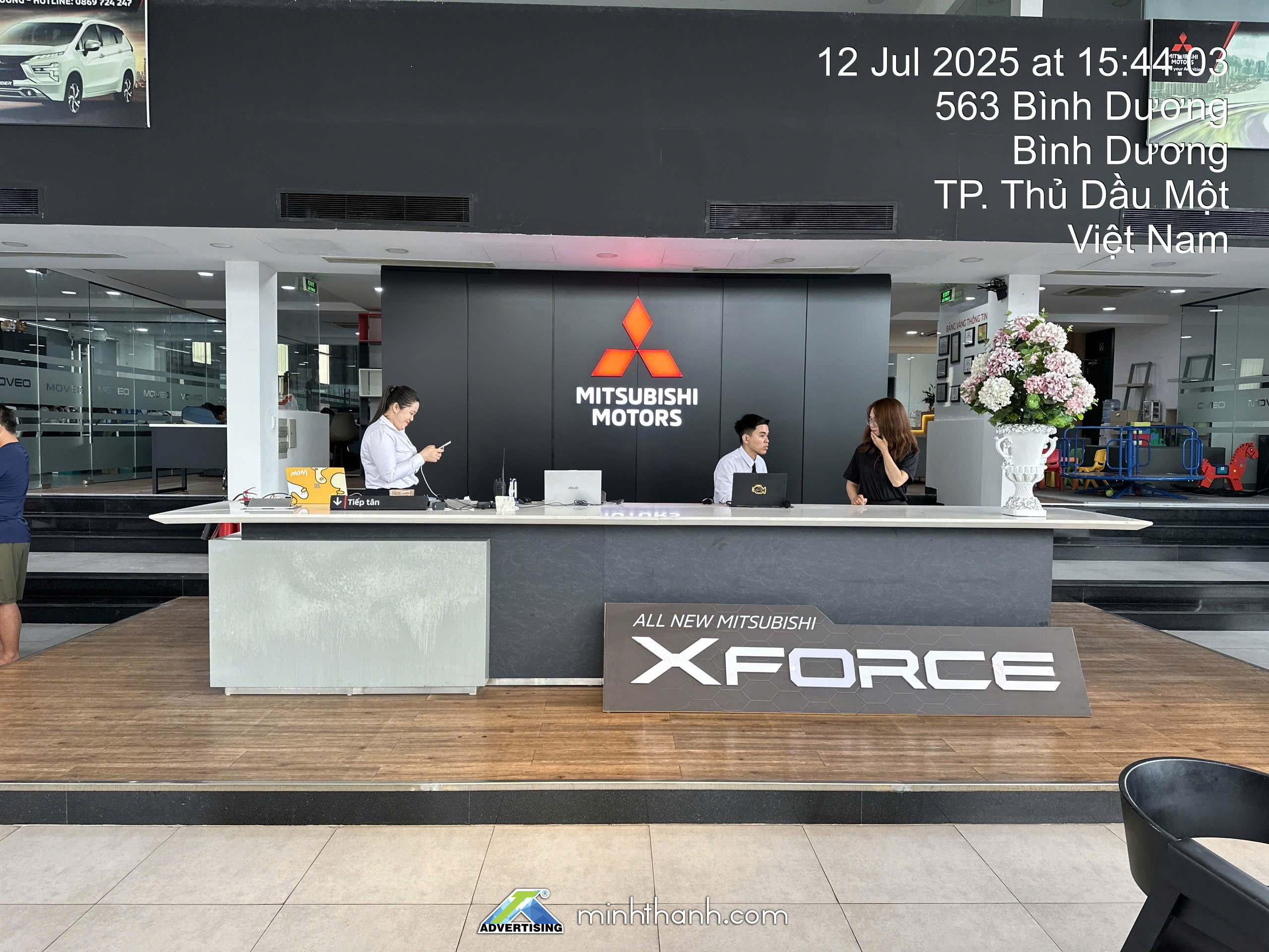 Thi công showroom Mitsubishi Moveo Bình Dương 06