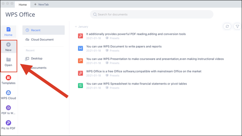 Cách mở và tạo tài liệu mới trên WPS Office Cách mở và tạo tài liệu mới trên WPS Office