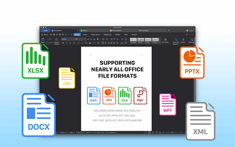 Tương thích với tất cả file từ Microsoft Office Tương thích với tất cả file từ Microsoft Office
